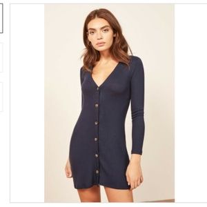 Reformation Agatha Dress (navy)